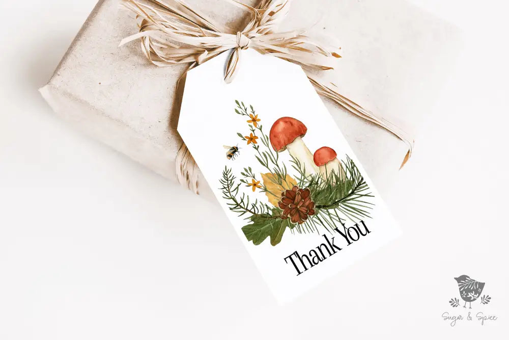 Woodland Bee Thank You Gift Tag - Premium Craft Supplies & Tools > Party & Gifting > Labels, Stickers & Tags > Tags from Sugar and Spice Invitations - Just $26! Shop now at Sugar and Spice Paper