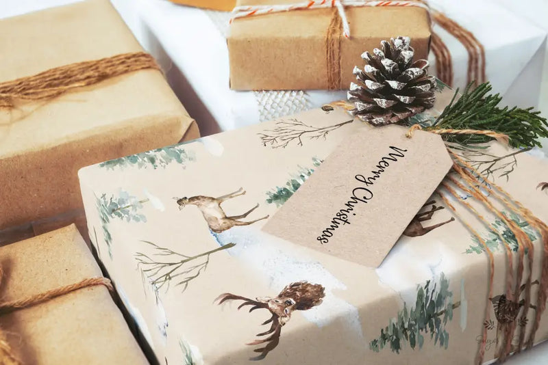 Woodland Deer Wrapping Paper - Premium Craft Supplies & Tools > Party & Gifting > Packaging & Wrapping from Sugar and Spice Invitations - Just $29! Shop now at Sugar and Spice Paper