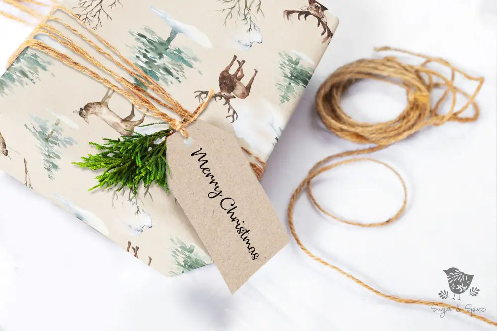 Woodland Deer Wrapping Paper - Premium Craft Supplies & Tools > Party & Gifting > Packaging & Wrapping from Sugar and Spice Invitations - Just $29! Shop now at Sugar and Spice Paper