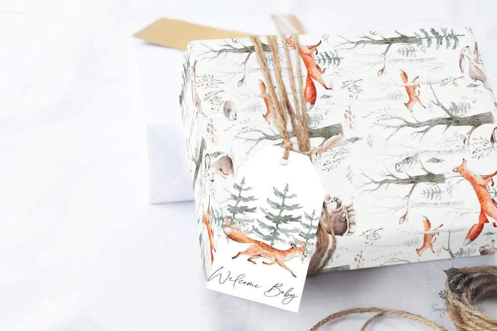 Woodland Forest Fox Gift Tag - Premium Craft Supplies & Tools > Party & Gifting > Labels, Stickers & Tags > Tags from Sugar and Spice Invitations - Just $24! Shop now at Sugar and Spice Paper