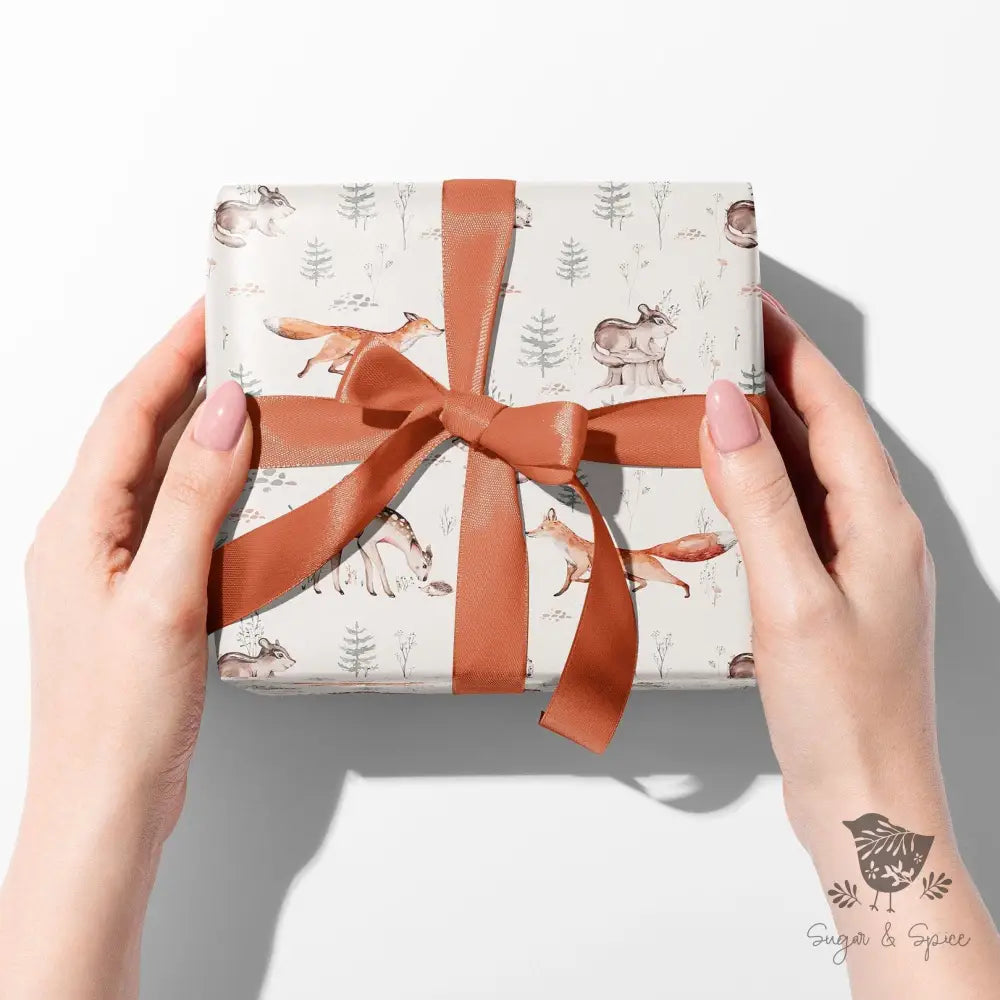 Woodland Fox Wrapping Paper - Premium Craft Supplies & Tools > Party & Gifting > Packaging & Wrapping from Sugar and Spice Invitations - Just $29! Shop now at Sugar and Spice Paper