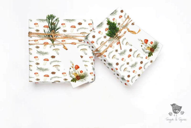 Woodland Mushroom Wrapping Paper - Premium Craft Supplies & Tools > Party & Gifting > Packaging & Wrapping from Sugar and Spice Invitations - Just $29! Shop now at Sugar and Spice Paper